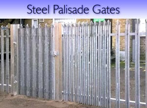 Palisade steel gates